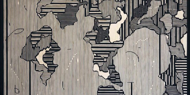 Sten Lex, Confini – Mar piccolo, 151×126, Stencil Poster, 2019 LR