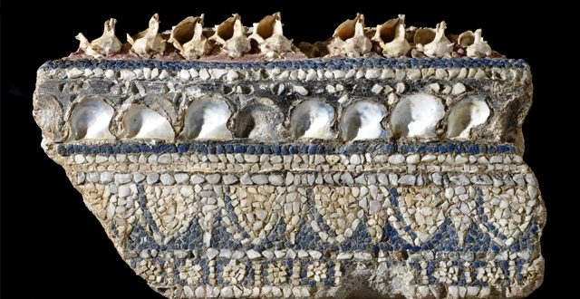 Antiquarium Comunale, Cornice di mosaico parietale con conchiglie