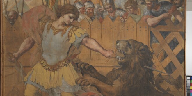 Pietro da Cortona, Costantino combatte il leone