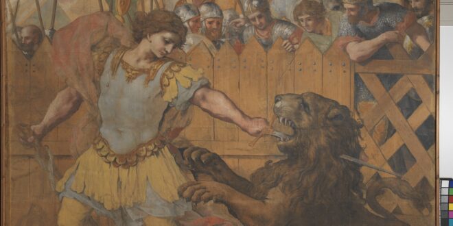 Pietro da Cortona, Costantino combatte il leone