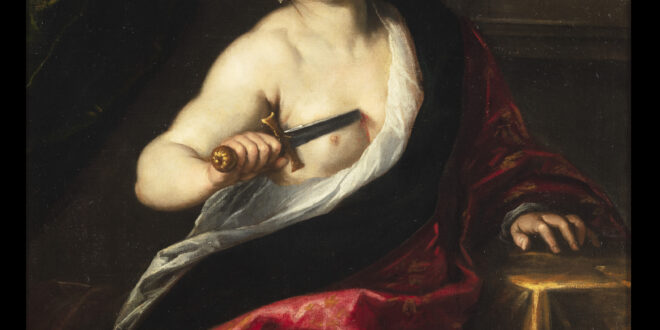 Jacopo Negretti, detto Palma il Giovane (Venezia 1548-50 – 1628) La morte di Lucrezia, 1590-1595 olio su tela, 125.8 x 109.3 cm Foto di Mauro Coen e Franco Borrelli
